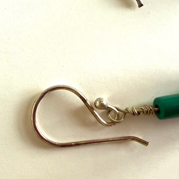 New handmade Sterling Silver and Turquoise earrings - Picture 5 of 6